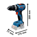 Combo BOSCH Furadeira Parafusadeira e Chave de Impacto + 2 Baterias 18V 2.0Ah + Carregador Bivolt e Maleta 06019N33E0