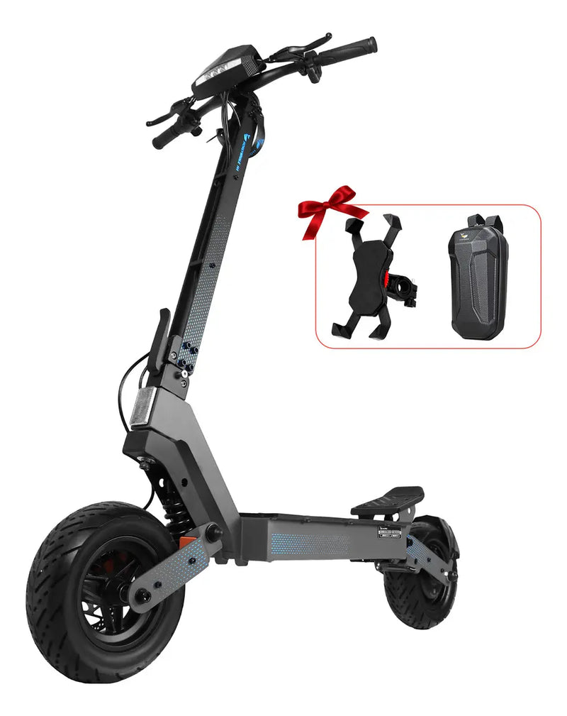 Honeywhale H4 Patinete Elétrico Adulto, 2400w Scooter Eletrica, Honey Whale Patinete Juvenil Portátil E Dobrável, 75 Km De Autonomia, Velocidade Máxima De 70 Km/h (20.8ah 60v), Cor Cinza-escuro