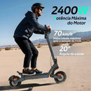 Honeywhale H4 Patinete Elétrico Adulto, 2400w Scooter Eletrica, Honey Whale Patinete Juvenil Portátil E Dobrável, 75 Km De Autonomia, Velocidade Máxima De 70 Km/h (20.8ah 60v), Cor Cinza-escuro
