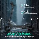 Honeywhale H4 Patinete Elétrico Adulto, 2400w Scooter Eletrica, Honey Whale Patinete Juvenil Portátil E Dobrável, 75 Km De Autonomia, Velocidade Máxima De 70 Km/h (20.8ah 60v), Cor Cinza-escuro