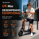 Patinete Elétrico Para Adultos Com Assento 600w, Suspensão Múltipla, Autonomia De 32km, Velocidade Máxima 32 Km/h, Motor E Estrutura Atualizados, Resistente E Ideal Para Subidas Skymobile U6 Max